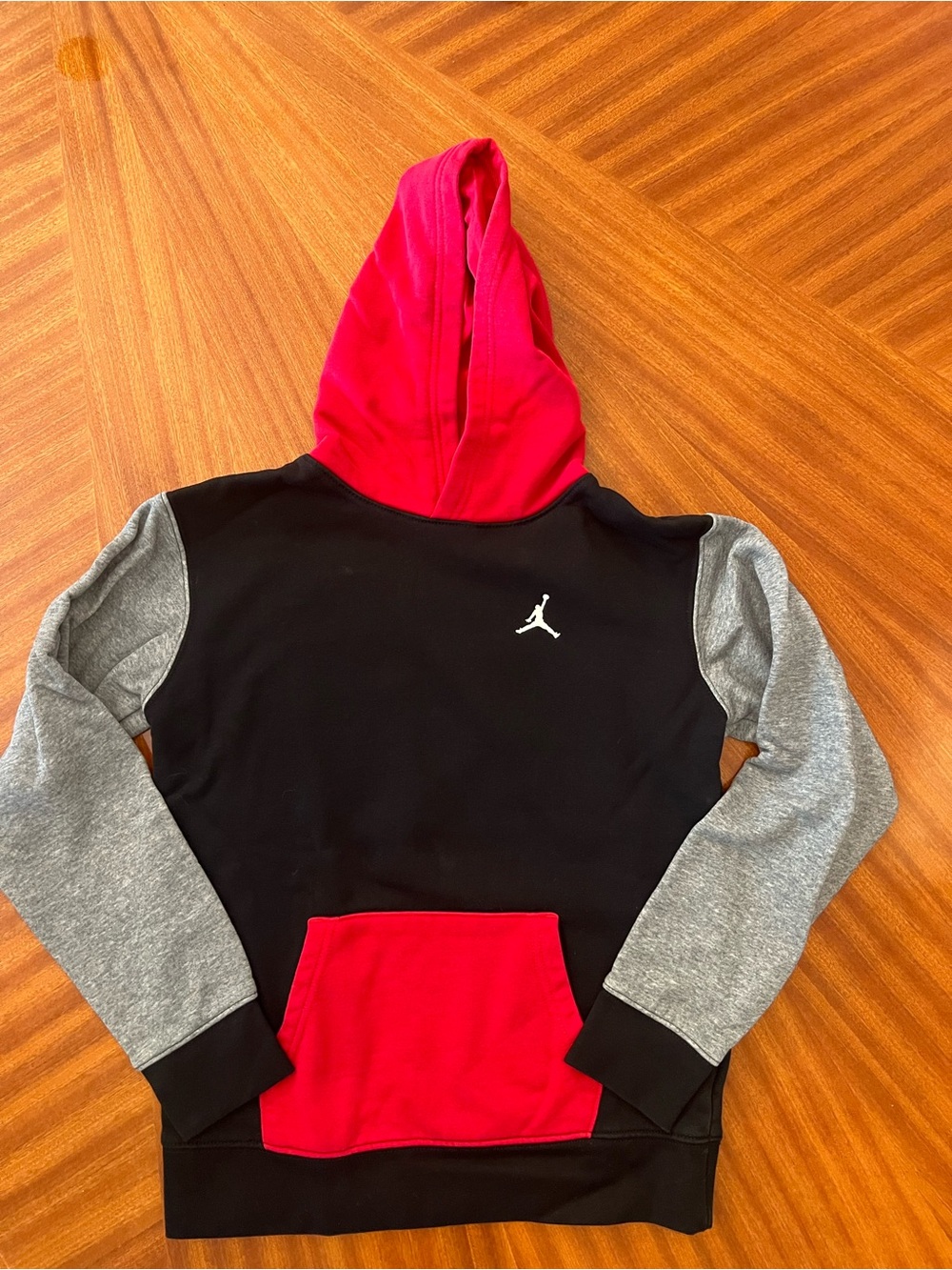 Jordan Black, Red & Gray Kids Pullover Hoodie